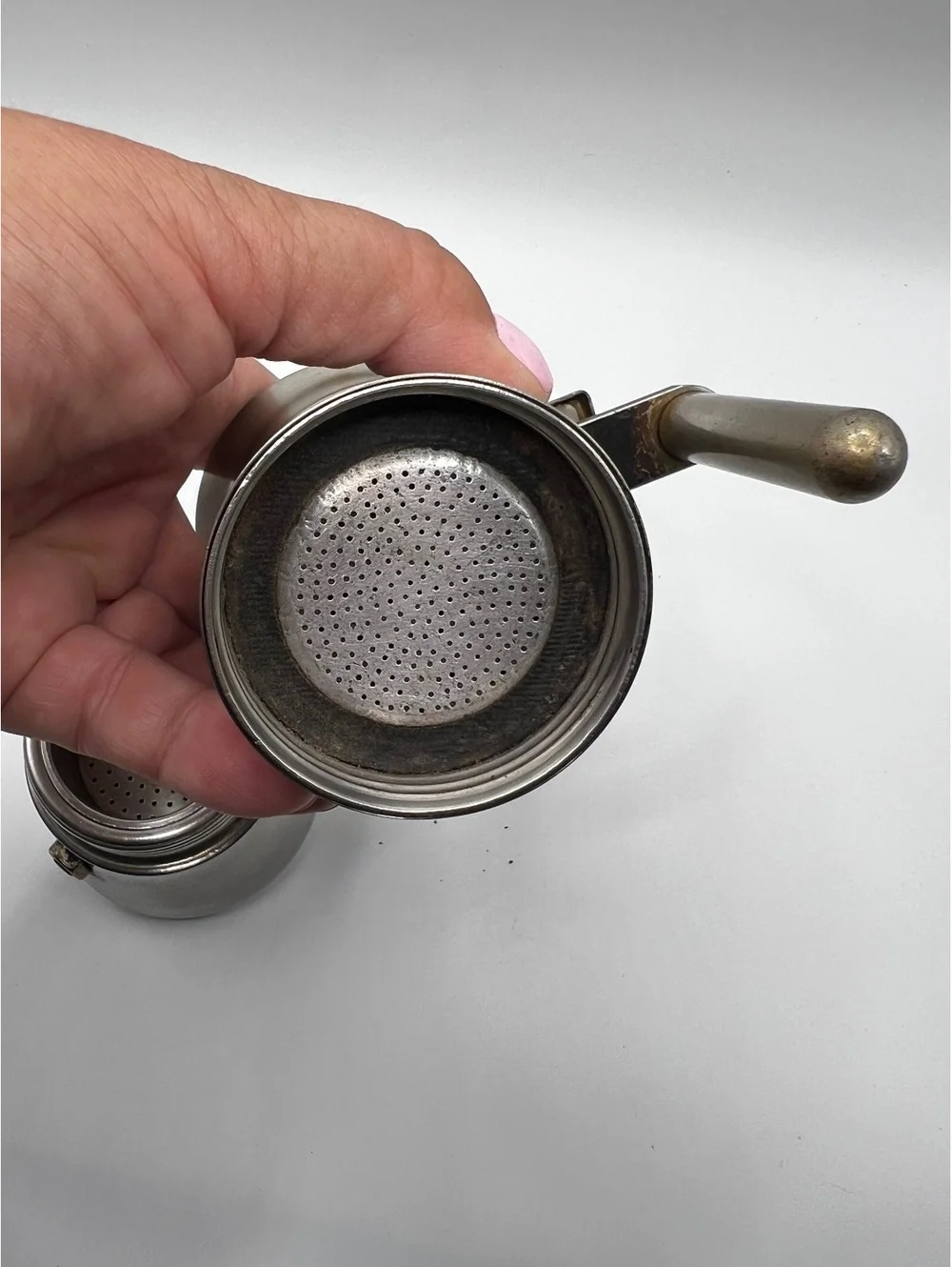 Vintage 18-10 Stainless Steel Single Cup Espresso Maker Made in Italy